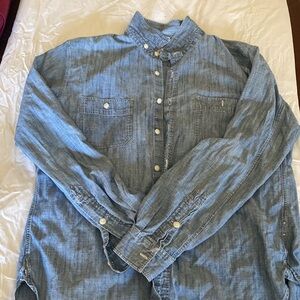 J- crew cl chambray denim xl shirt